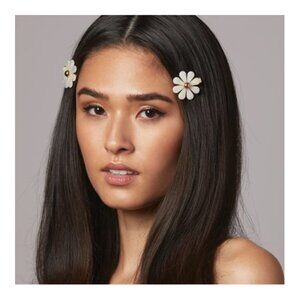 Each Brand Gold Plated Flower Barette Set Girly Boho